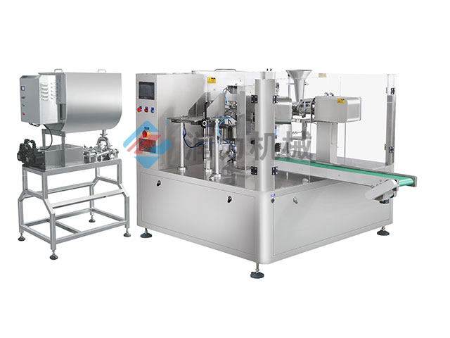 Automatic liquid and sauce packaging machine