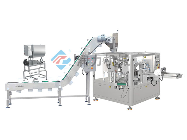 Automatic conditioning dish packaging machine